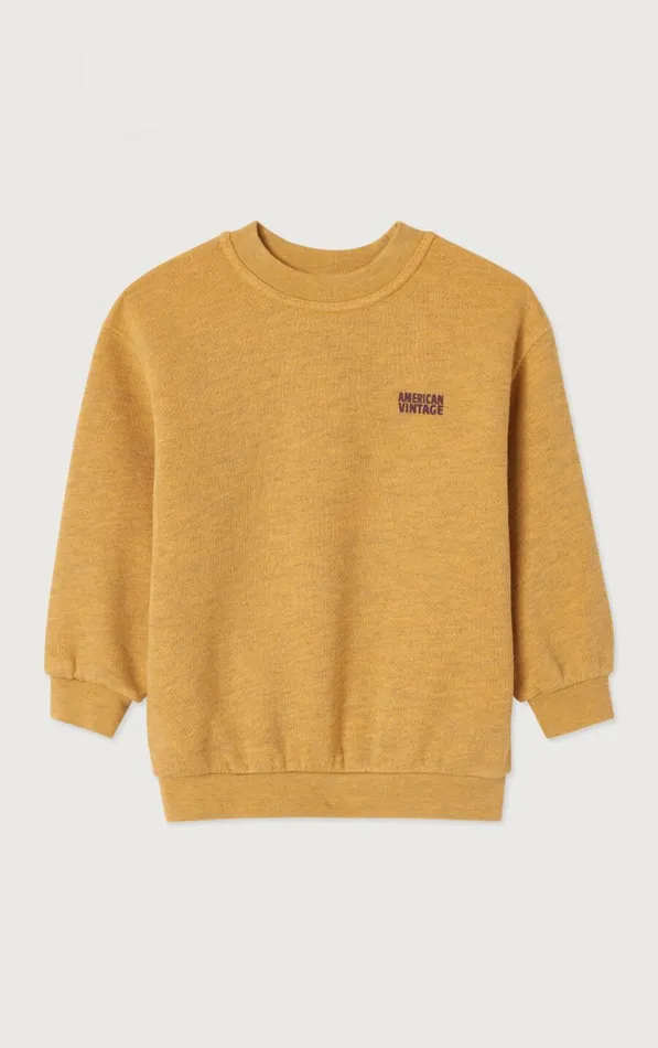 American Vintage Sweatshirts Kids Sweatshirt Doven Overdyed Curry American Vintage Sweatshirts Kids Sweatshirt Doven Overdyed Curry