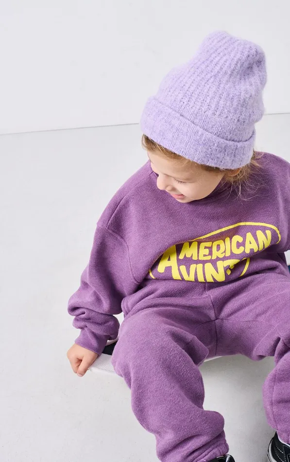 American Vintage Sweatshirts Kids Sweatshirt Doven Overdyed Fig
