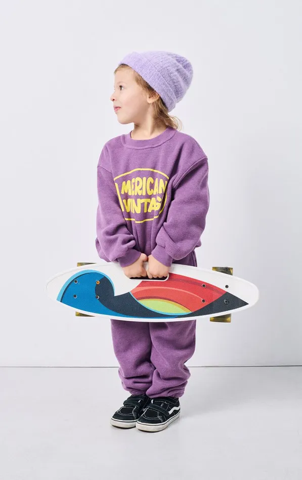 American Vintage Sweatshirts Kids Sweatshirt Doven Overdyed Fig