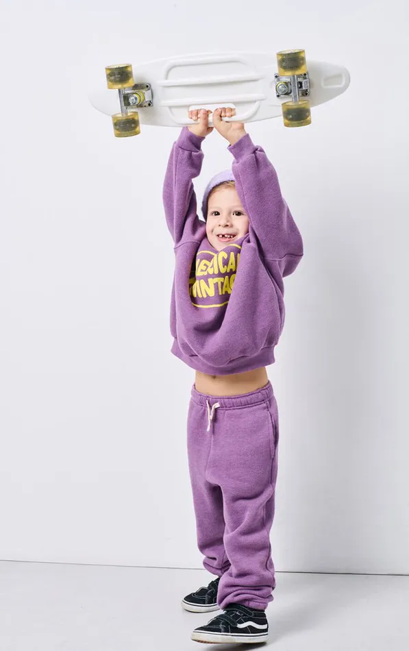 American Vintage Sweatshirts Kids Sweatshirt Doven Overdyed Fig