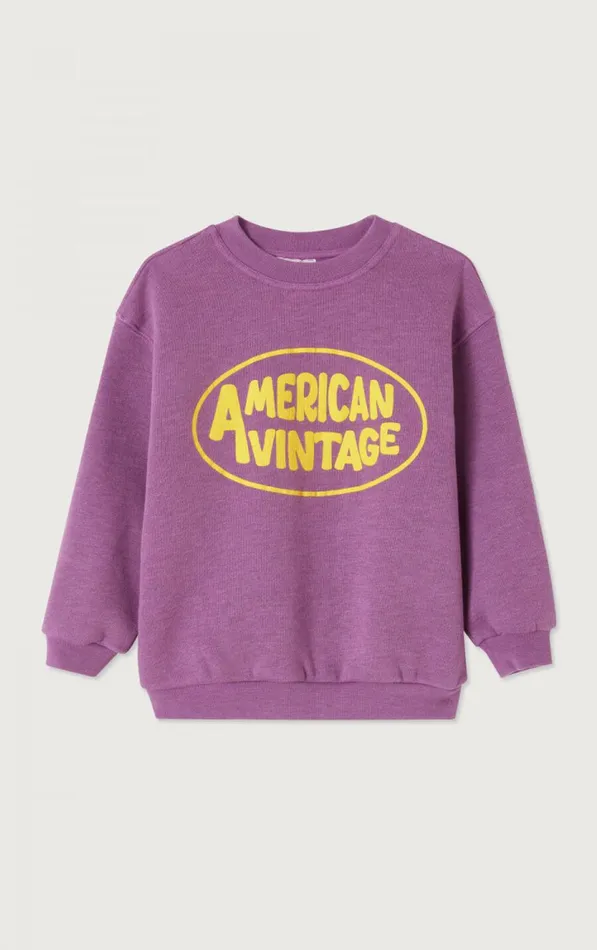 American Vintage Sweatshirts Kids Sweatshirt Doven Overdyed Fig