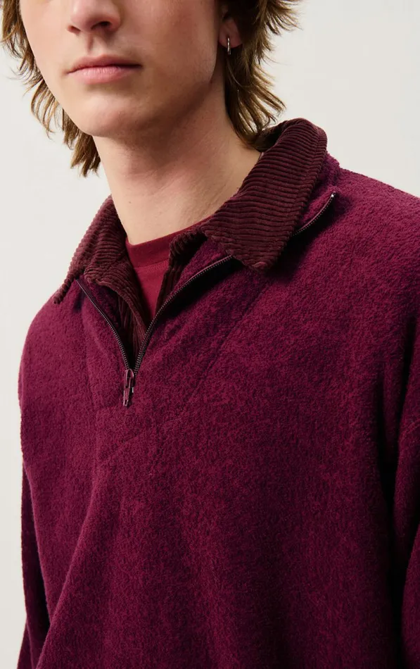 American Vintage Sweatshirts Men Sweatshirt Bobypark Burgundy