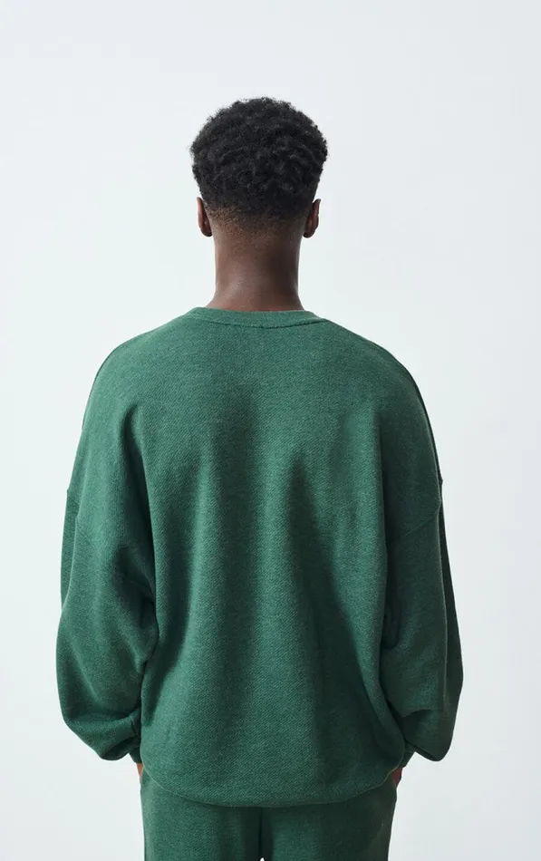 American Vintage Sweatshirts Men Sweatshirt Doven Overdyed Forest