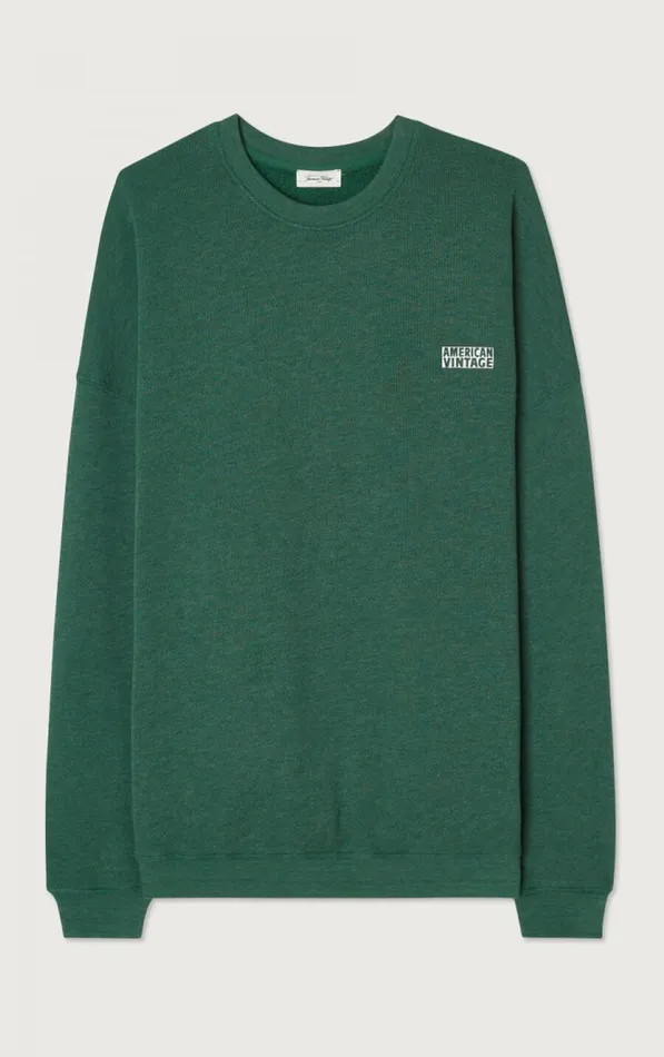American Vintage Sweatshirts Men Sweatshirt Doven Overdyed Forest
