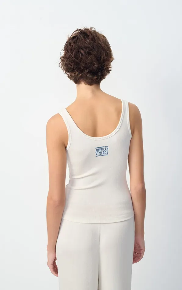 American Vintage Tops and Tanktops Women Tank Top Azyro Cream American Vintage Tops and Tanktops Women Tank Top Azyro Cream