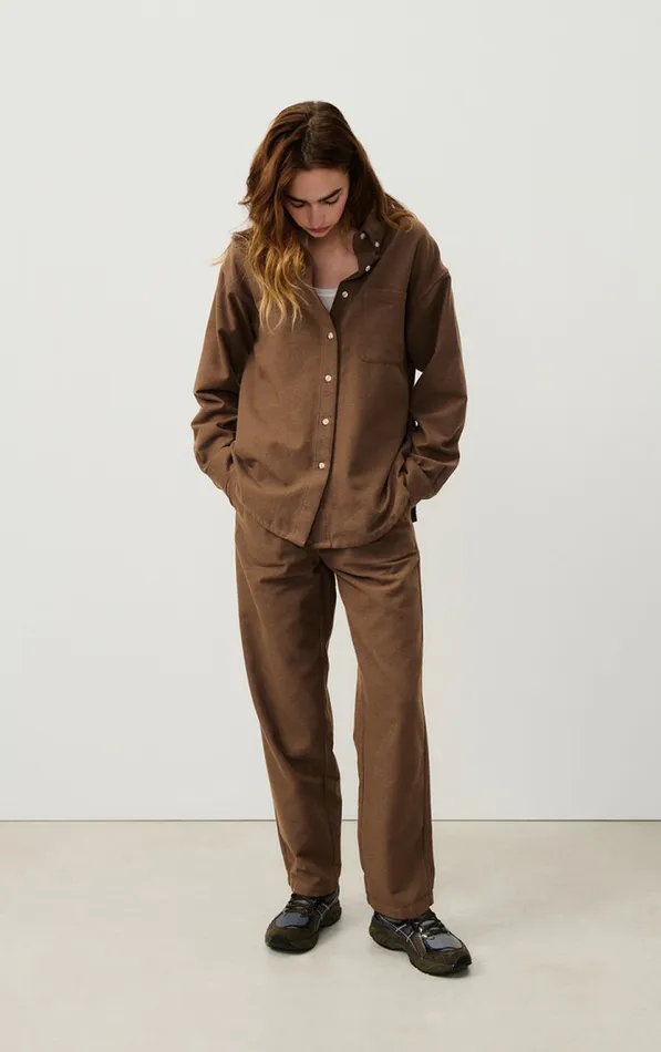 American Vintage Trousers Women Trousers Dakota Melange Candied Chestnut