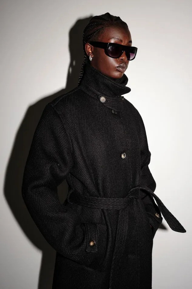 Amora Wool 8211 Black Women Won Hundred Coats Jackets and Blazers