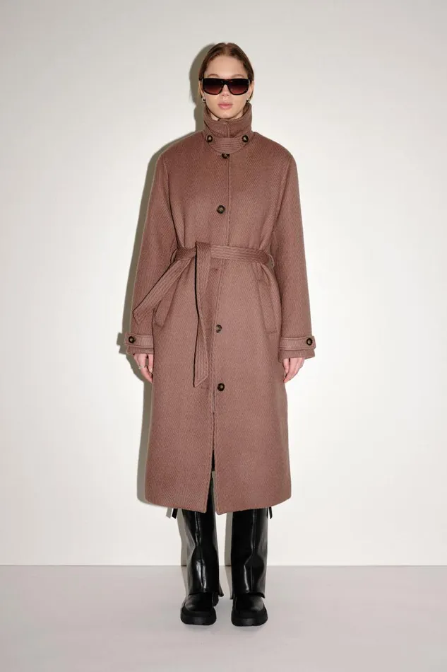 Amora Wool 8211 Taupe Gray Women Won Hundred Coats Jackets and Blazers