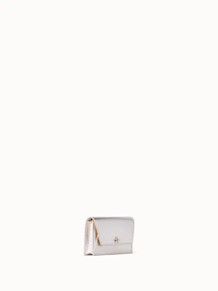 Anouk Envelope In Hammered Leather Stucco Met Women Akris Shoulder Bags