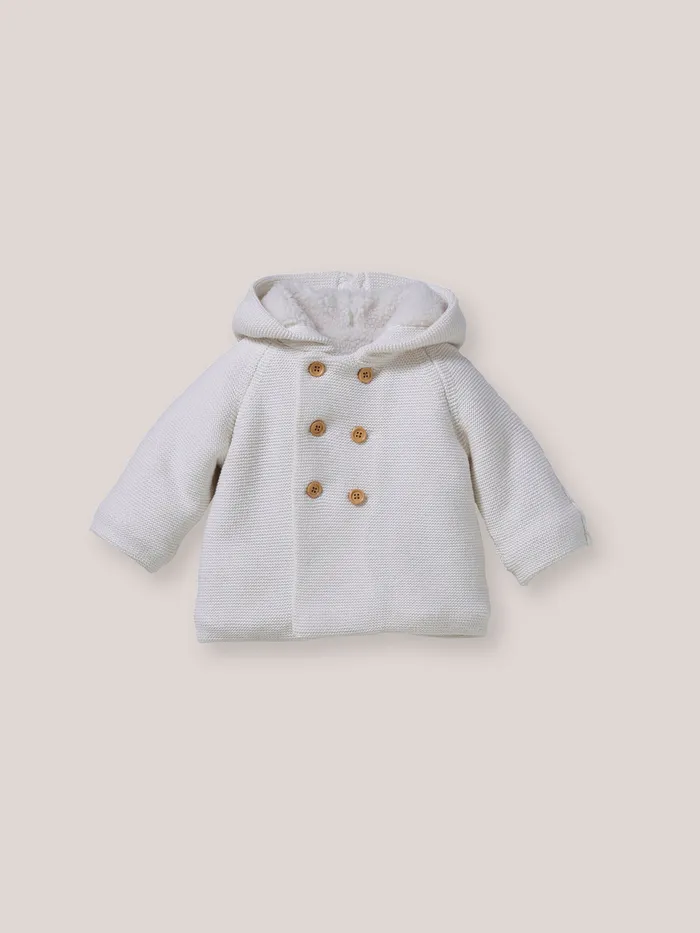 Baby Cyrillus Birth Burnoose Jacket Ecru