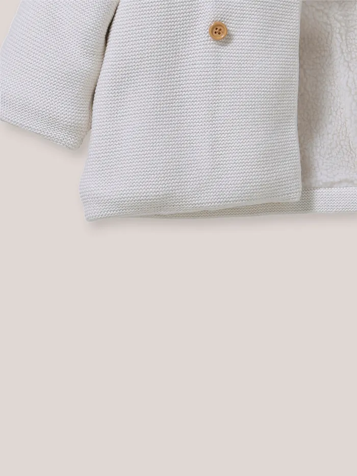 Baby Cyrillus Birth Burnoose Jacket Ecru
