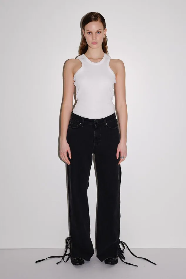 Baggy String 8211 Clean Dark Grey Women Won Hundred Jeans