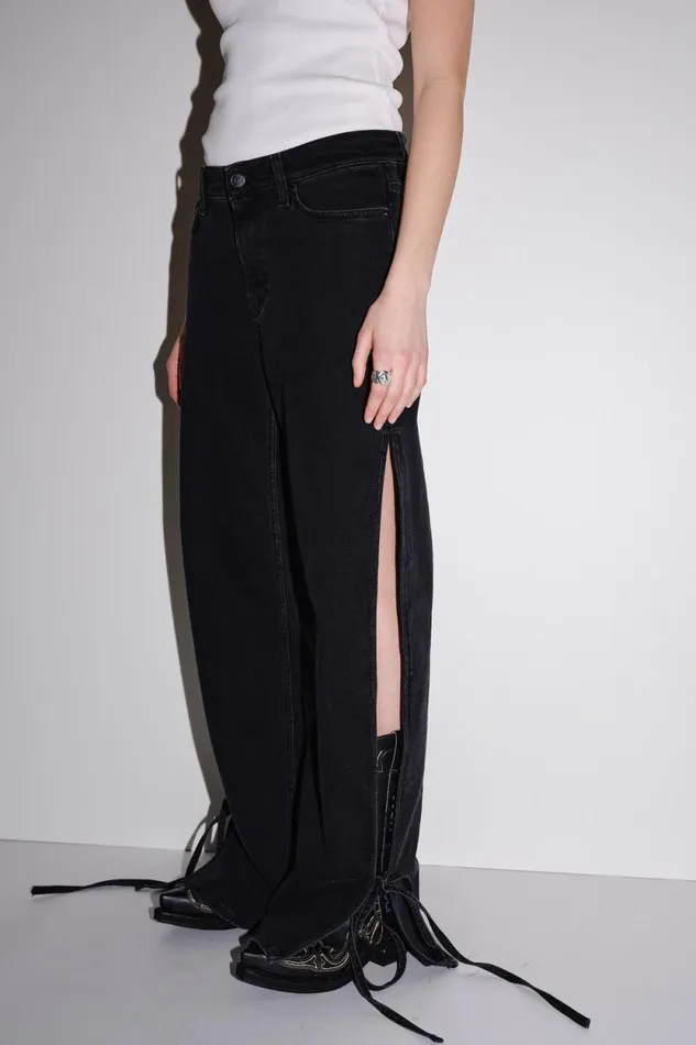 Baggy String 8211 Clean Dark Grey Women Won Hundred Jeans