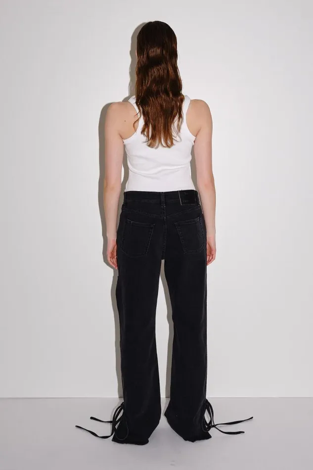 Baggy String 8211 Clean Dark Grey Women Won Hundred Jeans