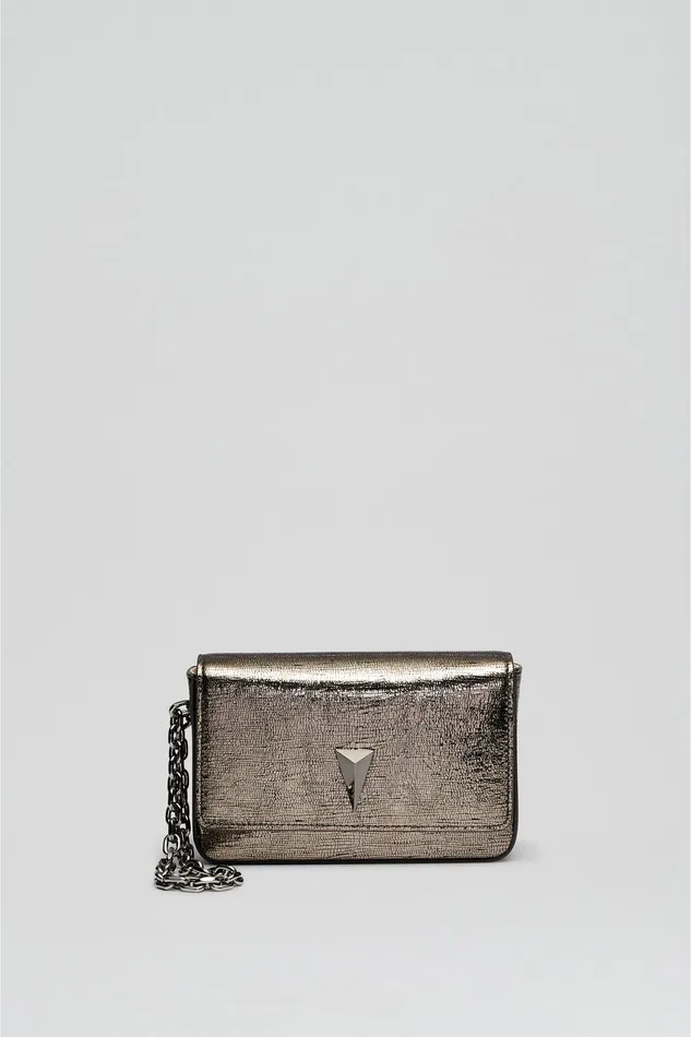 Bags Scanlan Theodore Women MINI METALLIC SLIM BAG ONYX
