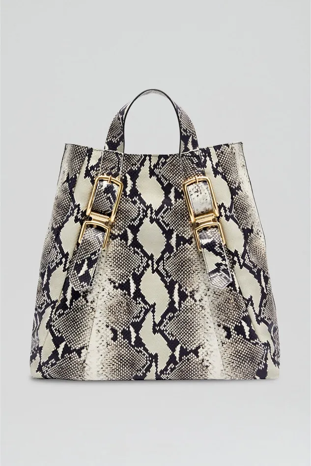 Bags Women Scanlan Theodore LEATHER REPTILE BAG STONE Bags Women Scanlan Theodore LEATHER REPTILE BAG STONE