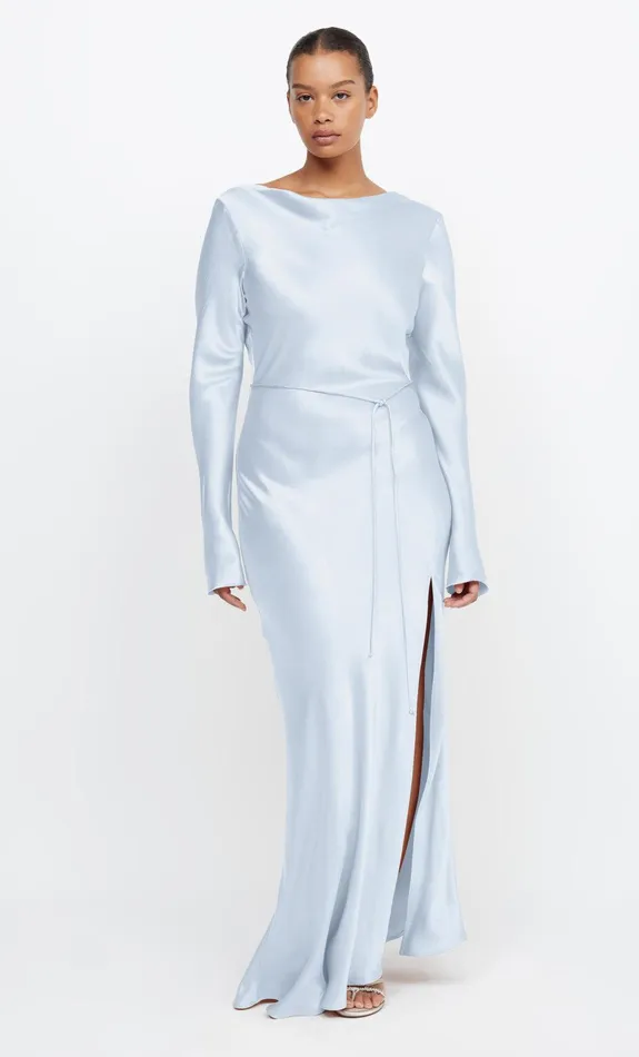 Bec Bridge Bridesmaids Dresses MOON DANCE LONG SLEEVE MAXI DRESS Dusty Blue 8211 Women