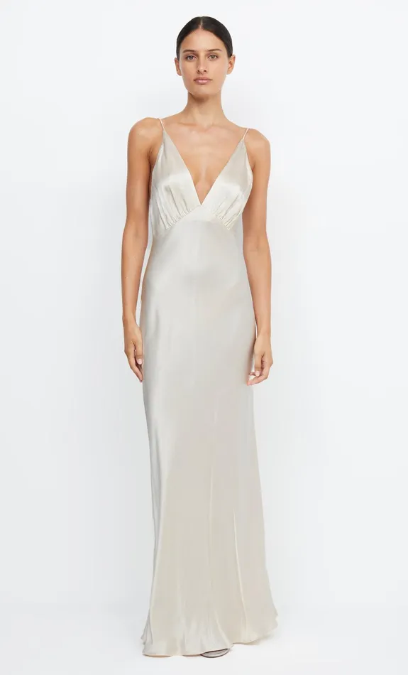 Bec Bridge Bridesmaids Dresses MOON DANCE V MAXI DRESS Sand 8211 Women