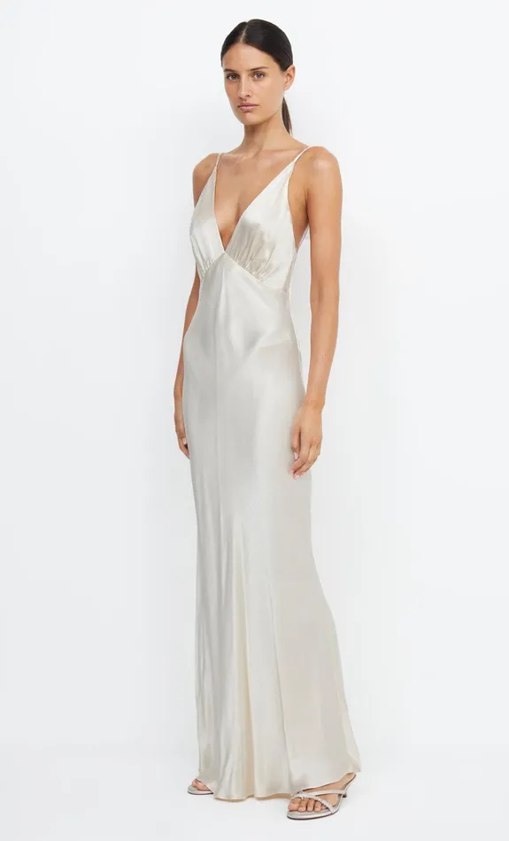 Bec Bridge Bridesmaids Dresses MOON DANCE V MAXI DRESS Sand 8211 Women