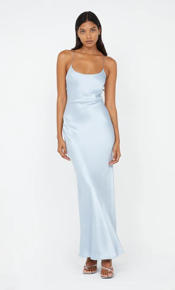Bec Bridge Dresses ALLEGRA TIE MAXI DRESS Dusty Blue 8211 Women
