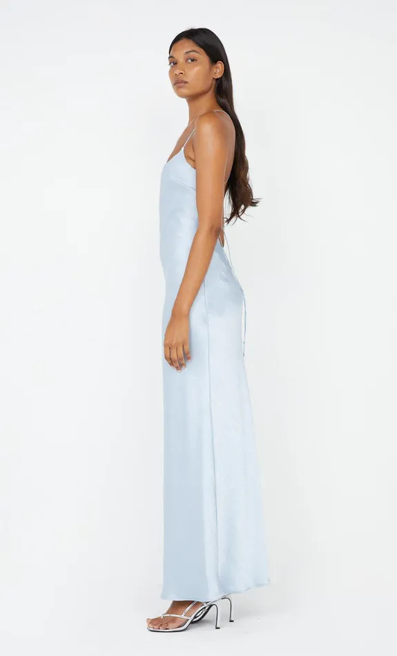 Bec Bridge Dresses ALLEGRA TIE MAXI DRESS Dusty Blue 8211 Women