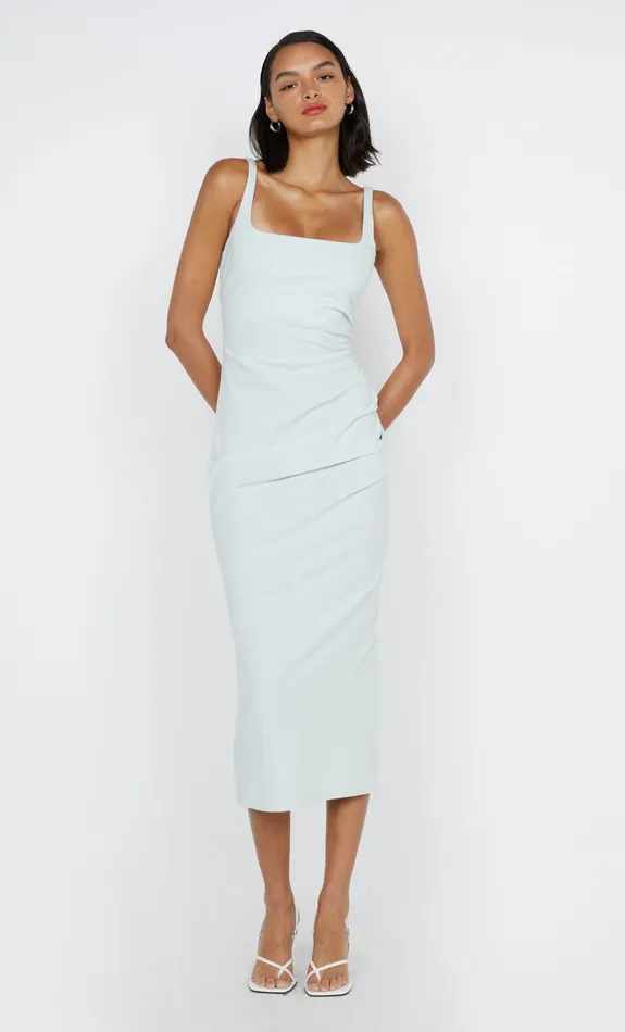 Bec Bridge Dresses AVELINE TUCK MIDI DRESS Ocean Mist 8211 Women