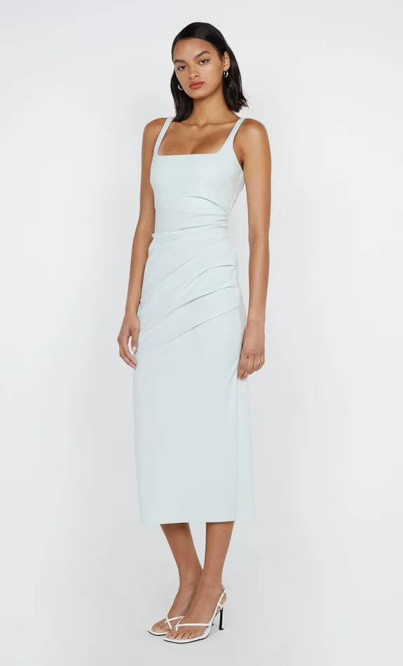 Bec Bridge Dresses AVELINE TUCK MIDI DRESS Ocean Mist 8211 Women