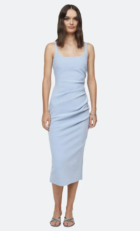 Bec Bridge Dresses KARINA TUCK MIDI DRESS Powder Blue 8211 Women