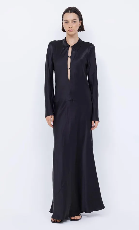 Bec Bridge Dresses ORLA LONG SLEEVE MAXI DRESS Black 8211 Women