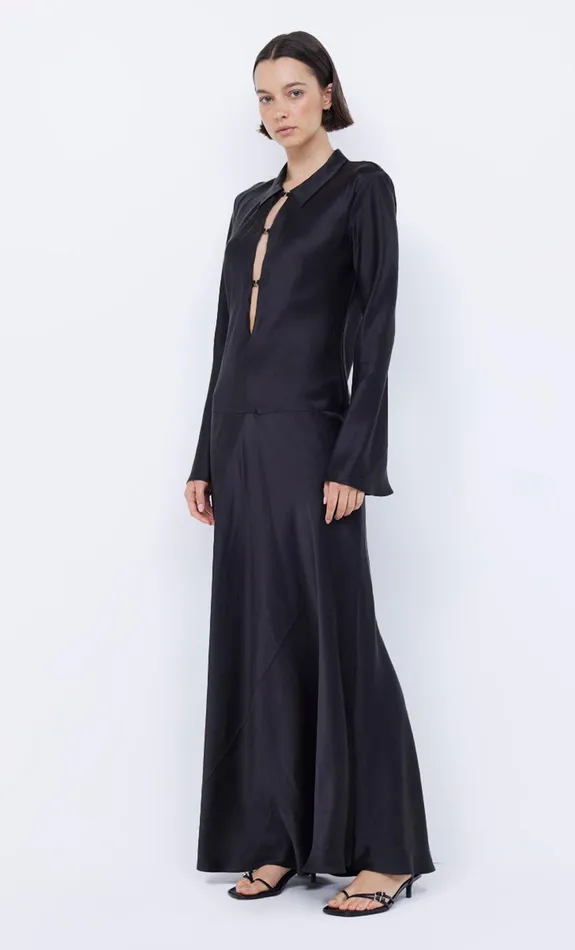 Bec Bridge Dresses ORLA LONG SLEEVE MAXI DRESS Black 8211 Women