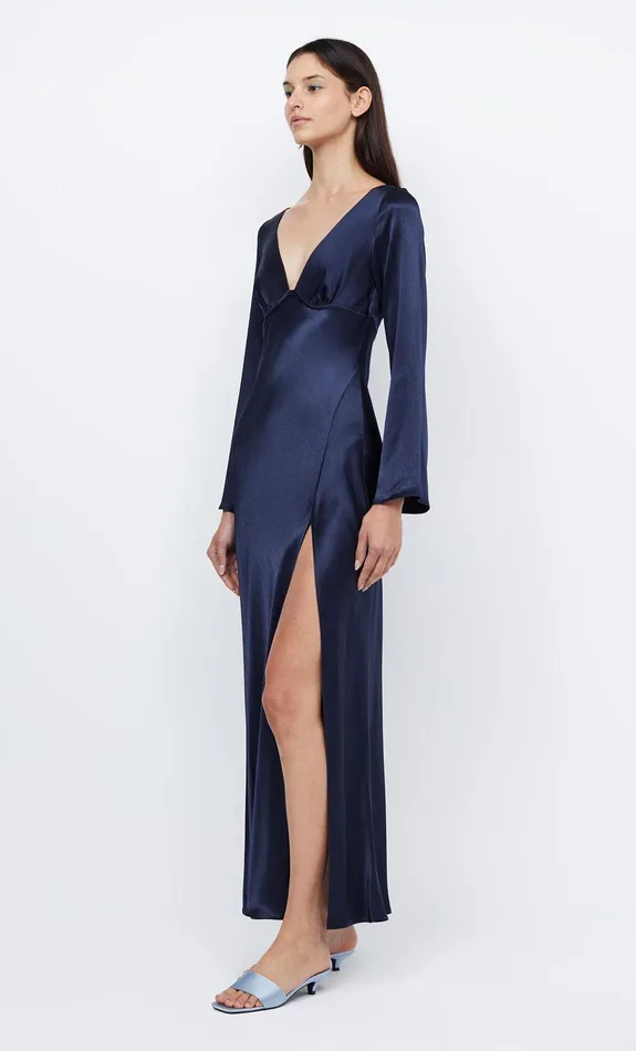 Bec Bridge Dresses REN LONG SLEEVE MAXI DRESS Ink 8211 Women
