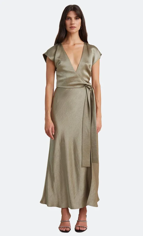 Bec Bridge Dresses THE DREAMER WRAP DRESS Sage 8211 Women