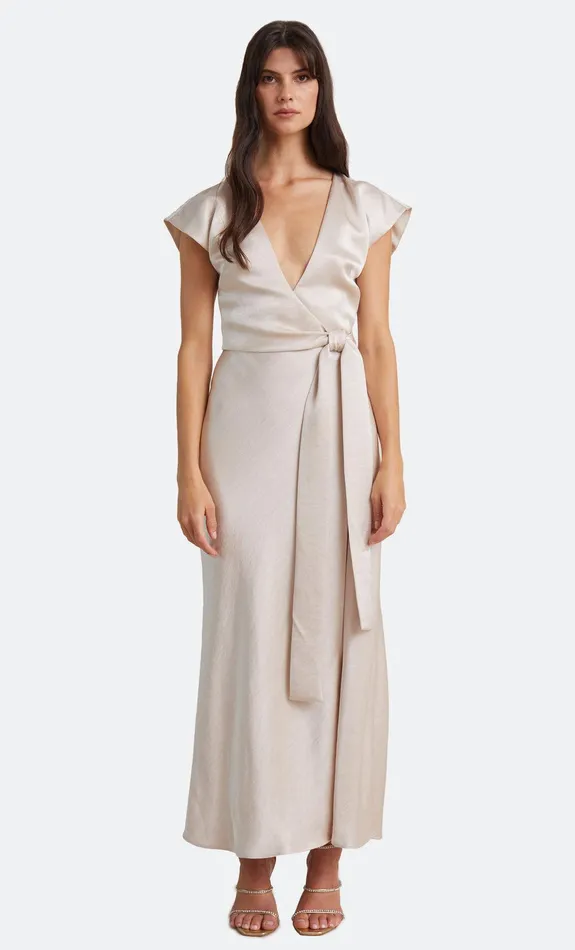 Bec Bridge Dresses THE DREAMER WRAP DRESS Sand 8211 Women