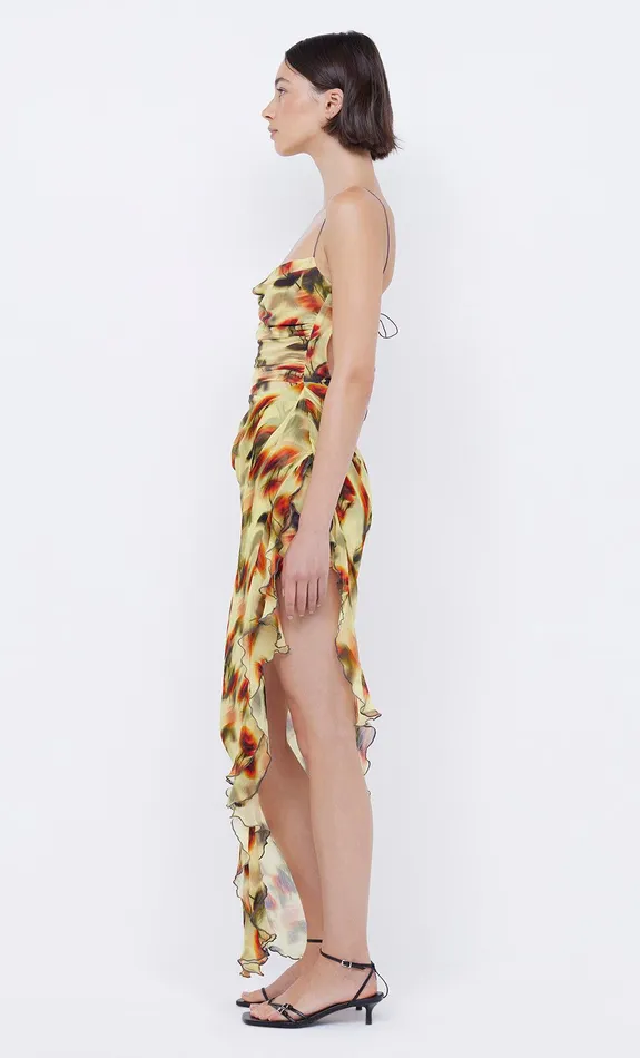 Bec Bridge Event Wear Dresses FIORE ASYM MAXI DRESS Citrus Rose 8211 Women