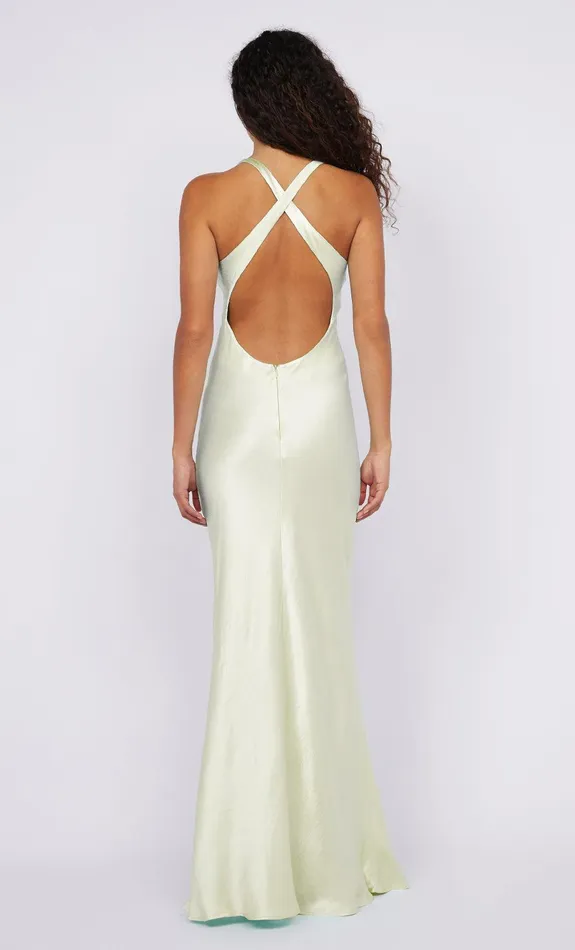 Bec Bridge Event Wear Dresses MAXINA CROSSOVER DRESS Ice Yellow 8211 Women