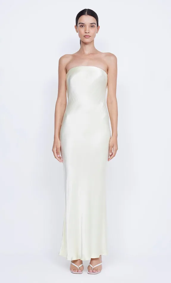 Bec Bridge Event Wear Dresses MOON DANCE STRAPLESS DRESS Ice Yellow 8211 Women
