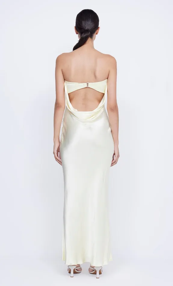 Bec Bridge Event Wear Dresses MOON DANCE STRAPLESS DRESS Ice Yellow 8211 Women