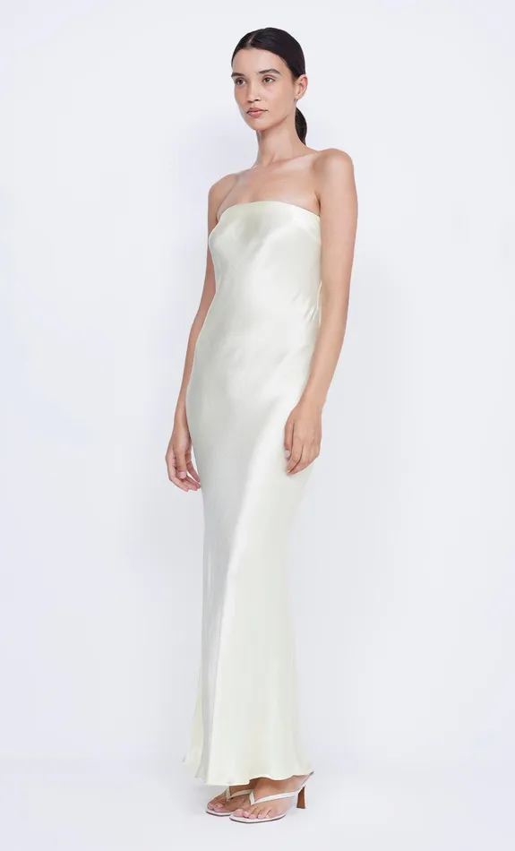 Bec Bridge Event Wear Dresses MOON DANCE STRAPLESS DRESS Ice Yellow 8211 Women