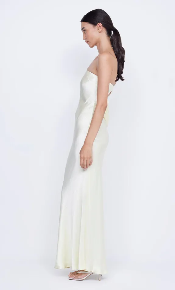 Bec Bridge Event Wear Dresses MOON DANCE STRAPLESS DRESS Ice Yellow 8211 Women