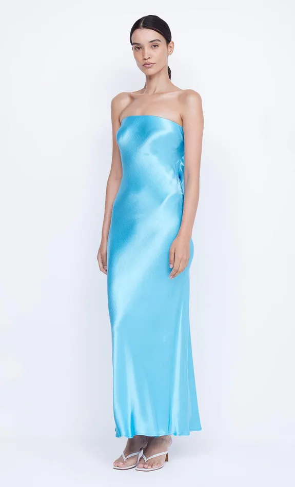 Bec Bridge Event Wear Dresses MOON DANCE STRAPLESS DRESS Topaz Blue 8211 Women