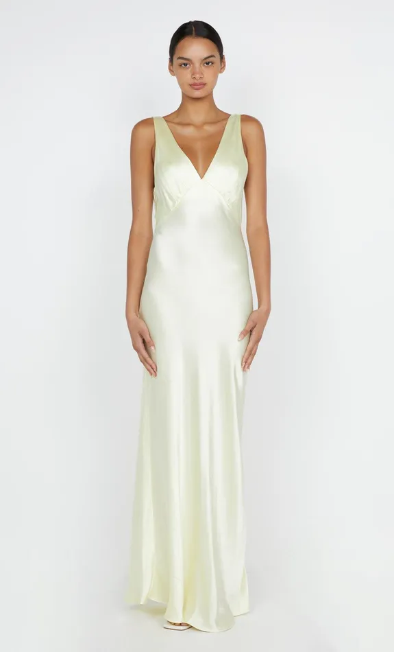 Bec Bridge Event Wear Dresses MOON DANCE VERONA DRESS Ice Yellow 8211 Women