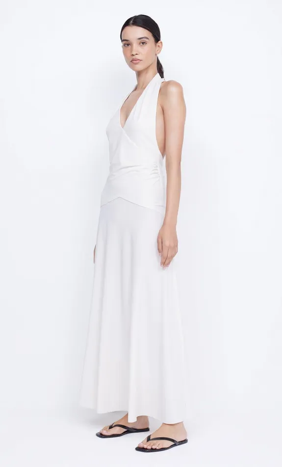 Bec Bridge Maxi Dresses BLANCHE HALTER MAXI DRESS Ivory 8211 Women