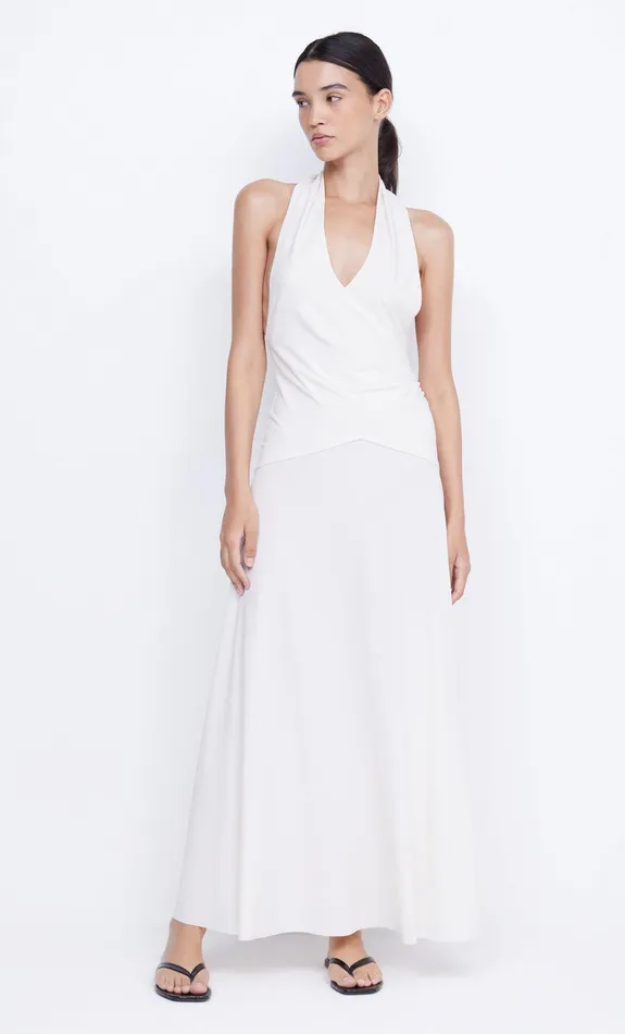 Bec Bridge Maxi Dresses BLANCHE HALTER MAXI DRESS Ivory 8211 Women