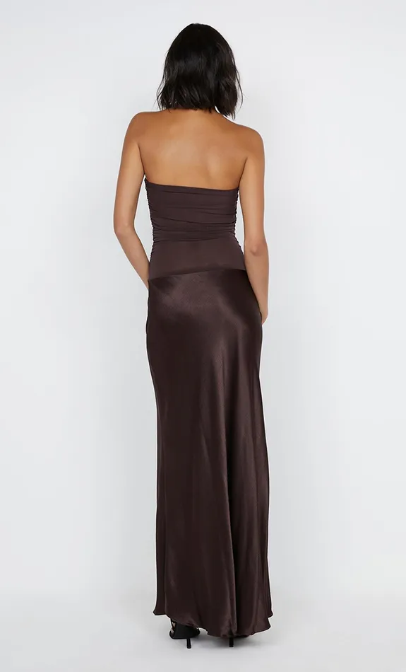 Bec Bridge Maxi Dresses DUA STRAPLESS DRESS Dark Chocolate 8211 Women