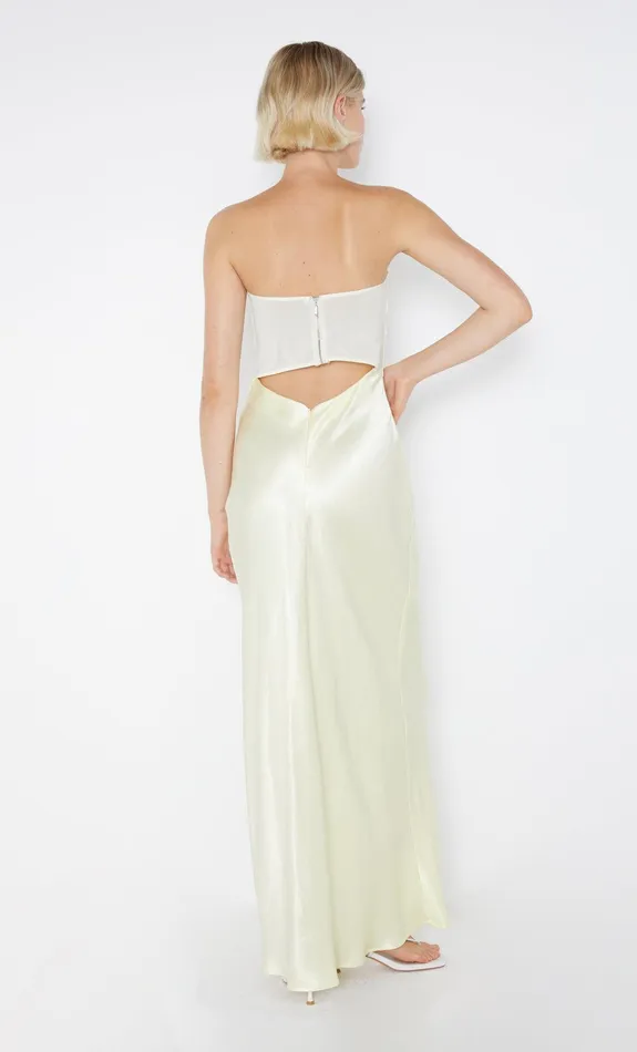 Bec Bridge Maxi Dresses HALLE STRAPLESS DRESS Ice Yellow 8211 Women