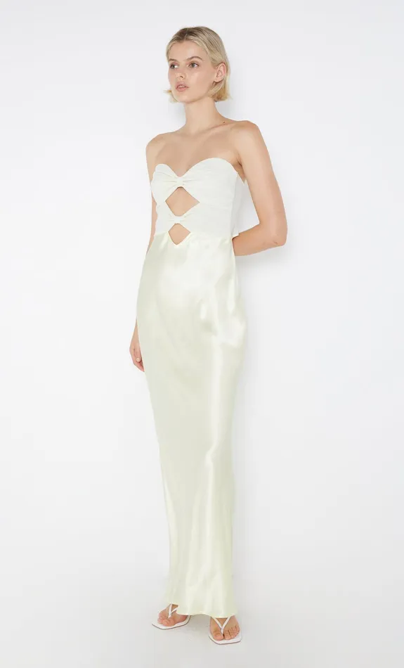 Bec Bridge Maxi Dresses HALLE STRAPLESS DRESS Ice Yellow 8211 Women