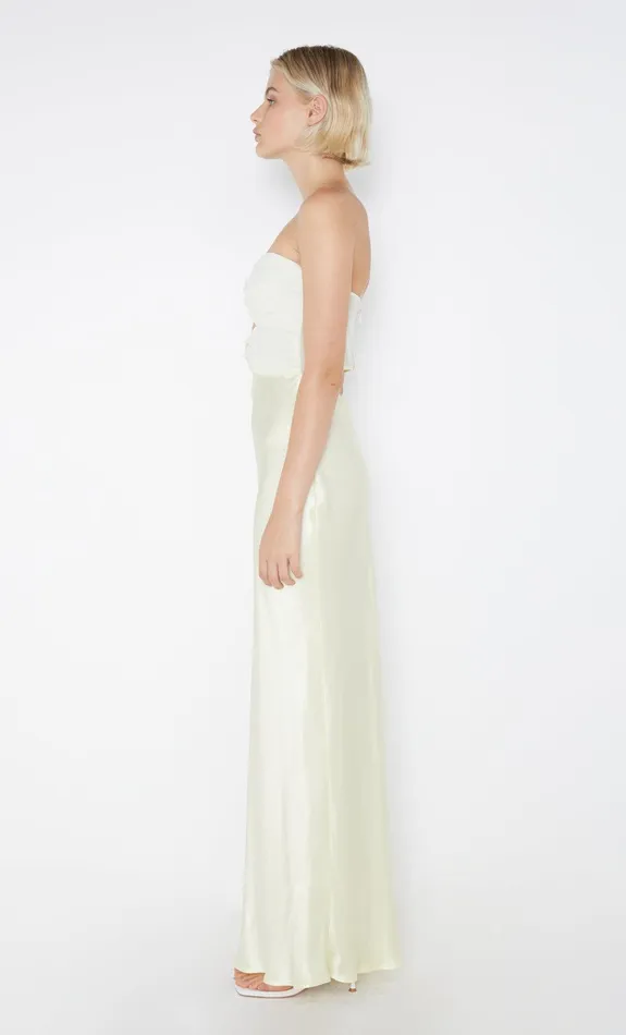 Bec Bridge Maxi Dresses HALLE STRAPLESS DRESS Ice Yellow 8211 Women
