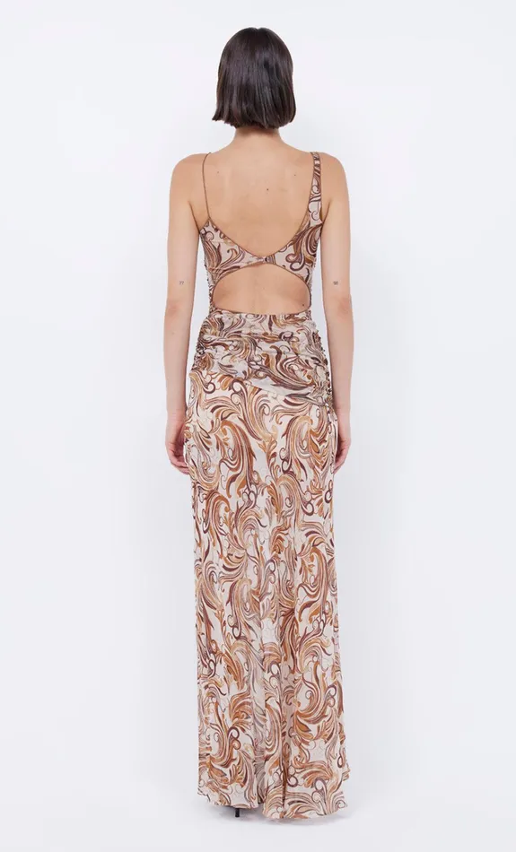 Bec Bridge Maxi Dresses JOCELYN MAXI DRESS Cream Swirl 8211 Women