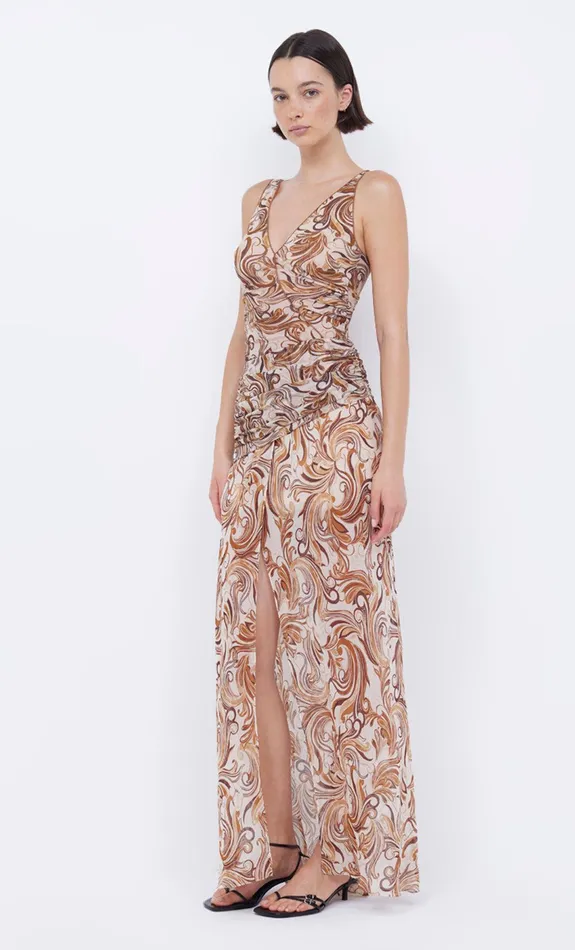 Bec Bridge Maxi Dresses JOCELYN MAXI DRESS Cream Swirl 8211 Women