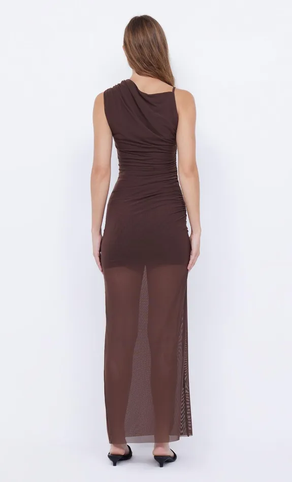 Bec Bridge Maxi Dresses JULIEN ASYM MAXI DRESS Choc 8211 Women